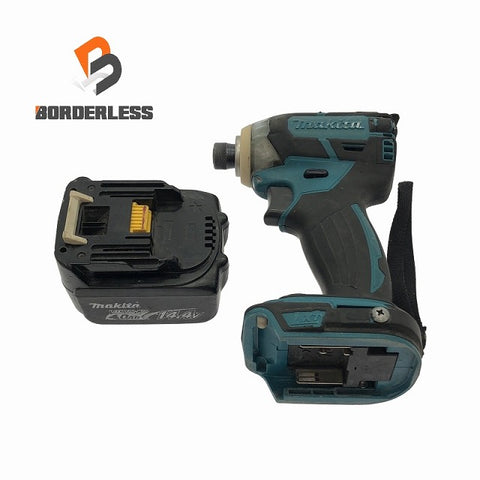 ☆中古品☆makita マキタ 18V 充電式インパクトドライバ TD148D 青/ブルー バッテリー1個(14.4V 4.0Ah)付き 電動工具