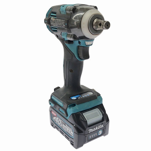 ☆比較的綺麗☆makita マキタ 40Vmax 充電式インパクトレンチ TW004GRDX バッテリ2個(2.5Ah) 充電器 ケース付 320N･m131997 - 5
