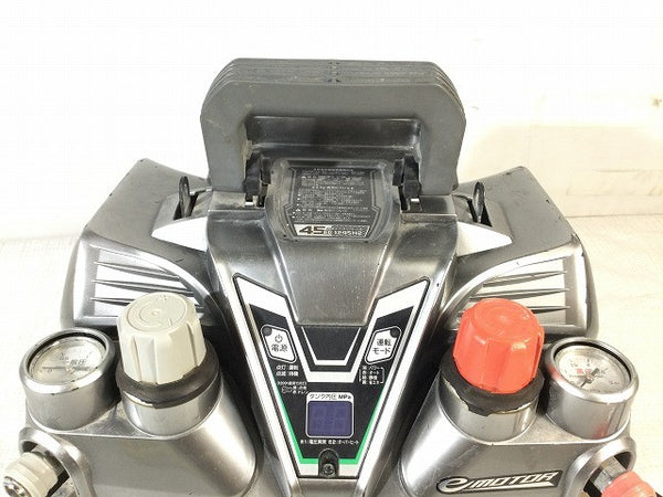 ☆中古品☆HITACHI 日立工機 100V 8L 常圧/高圧 エアコンプレッサー EC1245H2 高圧/常圧エアホース付き エアツール 大工道具114387 - 8