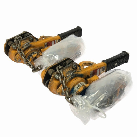 ☆比較的綺麗2本セット☆KITO キトー レバーブロック L5形 LB008 荷重0.8ton/800kg 揚程1.5m レバーホイスト ガッチャ125302 - 0