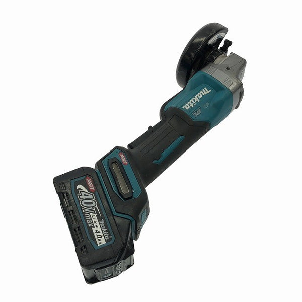 ☆中古品☆makita マキタ 40Vmax 100mm 充電式ディスクグラインダ GA009GRDX 青/ブルー 本体+バッテリー2個(4.0Ah)充電器+ケース114833 - 4