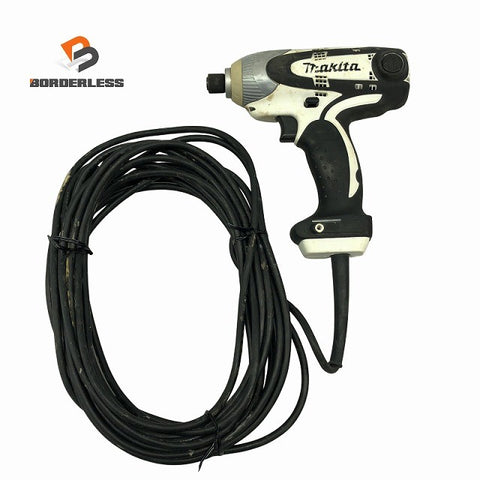 ☆中古品☆makita マキタ 100V インパクトドライバー モデル 6955 白/ホワイト 本体のみ コード式 電動工具127147