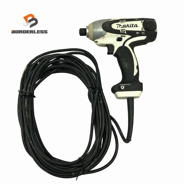 ☆中古品☆makita マキタ 100V インパクトドライバー モデル 6955 白/ホワイト 本体のみ コード式 電動工具127147 - 1