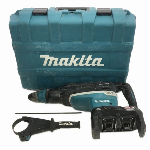 ☆比較的綺麗☆makita マキタ 80Vmax(40Vmax×2) 52mm 充電式ハンマドリル HR006GZK 本体＋ケース付 SDSマックス137530 - 4