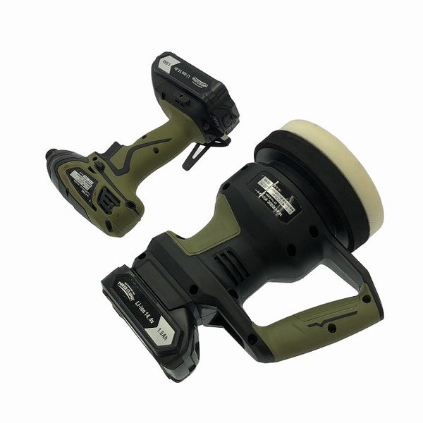 ☆中古セット☆NAFCO ナフコ 14.4V 充電式インパクトドライバー ID-14.4LiNA ポリッシャー EP-14.4LiNA バッテリ2個(1.5Ah) 充電器 - 5