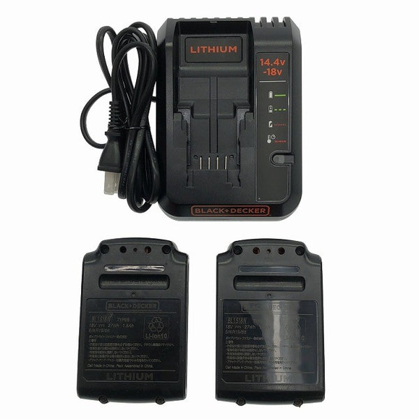 ☆美品☆B＆D BLACK+DECER ブラック＆デッカー 18V コードレスインパクトドライバー BPCI18 バッテリ2個 充電器 ケース117663 - 10