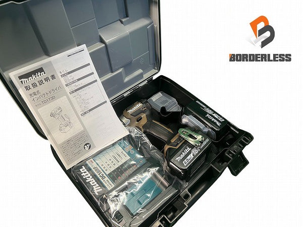 ☆未使用品☆ makita マキタ 18V 充電式インパクトドライバ TD173DGXAB 茶/ブラウン バッテリー2個(18V 6.0Ah)充電器+ケース132962 - 2