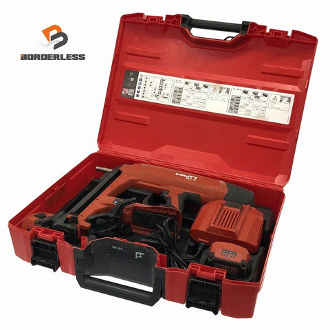 ☆中古品 HILTI ヒルティ 21.6V 充電式鋲打ち機 BX3-L バッテリ2個(2.6Ah)充電器 ケース 鋲打機 コンクリートネイラー ピン打機136088