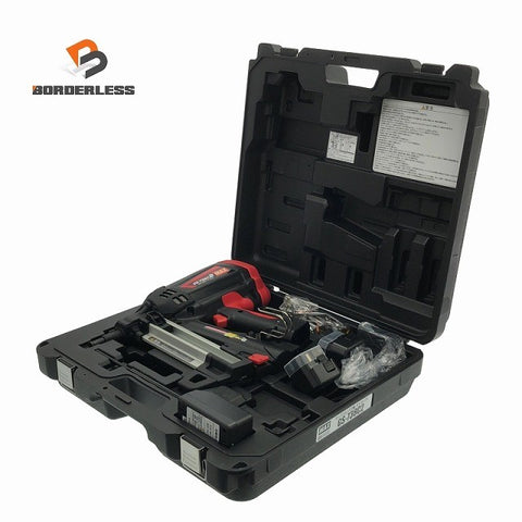 ☆極美品☆ MAX マックス 6V 充電式ガスネイラ GS-738C2 バッテリー2個(1.5Ah)充電器+パーツ+ケース 鋲打/釘/ピン120929