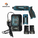 ☆中古美品☆makita マキタ 7.2V 充電式ペンインパクトドライバー TD021D 青 バッテリ2個(1.5Ah) 充電器 ライト付 コードレス133275 - 1