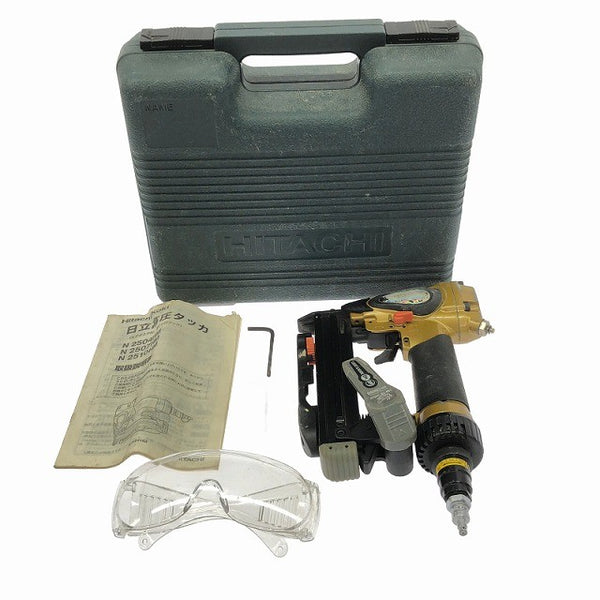 ☆中古品☆HITACHI 日立工機 ステープル幅10mm 高圧 タッカ N2510HM 本体+ケース ステープル エアータッカー エア工具 エアツール128456 - 3