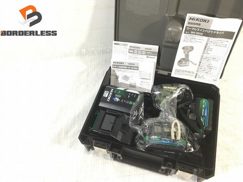 ☆未使用品☆ HiKOKI ハイコーキ 36V コードレスインパクトドライバ WH36DD(2XHGSZ) バッテリー2個 充電器 ケース付122809