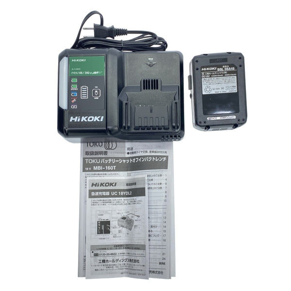 ☆未使用品☆TOKU 東空 18V 充電式シャットオフインパクトレンチ MBI-160T バッテリ(36V2.5Ah) 充電器 ケース付 コードレス118466 - 10