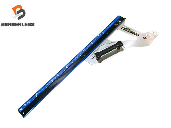 ☆中古品☆SHINWA シンワ 丸ノコガイド定規 エルアングルPlus アジャスト  73182 メモリ1m マルノコ用 丸のこ用 L-ANGLE プラス133216 - 1