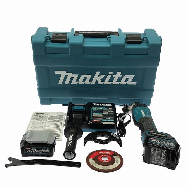 ☆未使用品☆makita マキタ 40Vmax 125mm 充電式ディスクグラインダ GA010GRDX バッテリ2個(2.5Ah) 充電器 ケース付き129742 - 3
