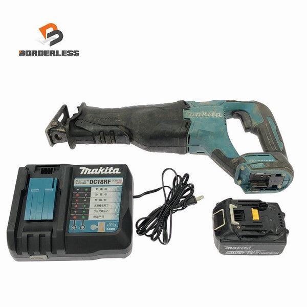 ☆中古品☆makita マキタ 18V 充電式レシプロソー JR187D バッテリー1個(18V6.0Ah) 充電器付 セーバーソー/セーバソー 電動のこぎり133622 - 1