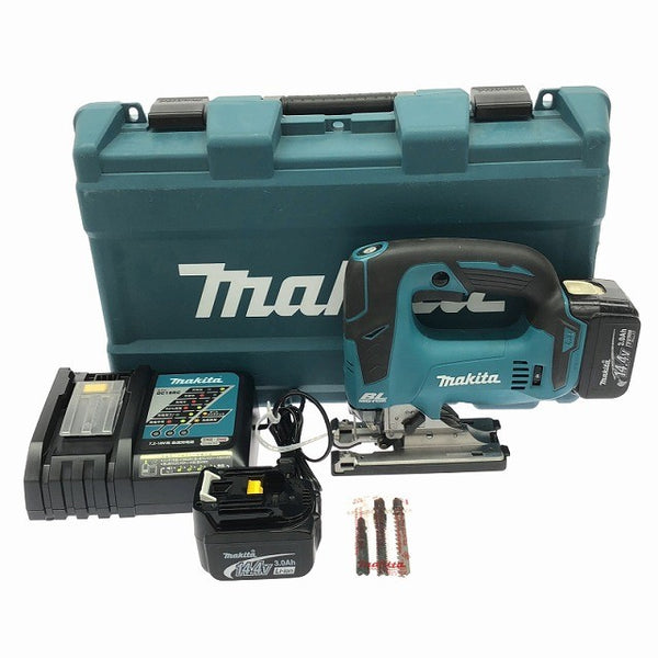 ☆比較的綺麗☆makita マキタ 14.4V 充電式ジグソー JV142D バッテリ2個(3.0Ah) 充電器 ケース付 電気のこぎり 電動ノコギリ137146 - 3