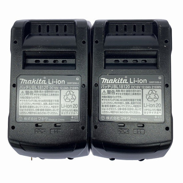 ☆未使用2個セット☆makita マキタ 18V 12.0Ah 純正 リチウムイオンバッテリー BL18120 A-79815 大容量 リチウムイオン電池 蓄電池129159 - 9