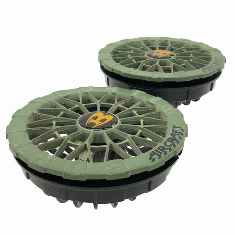 ☆中古品☆BURTLE バートル エアークラフト専用 リチウムイオンバッテリー AC09 ファンユニット AC09-1 ケーブル付 暑さ対策132582 - 0