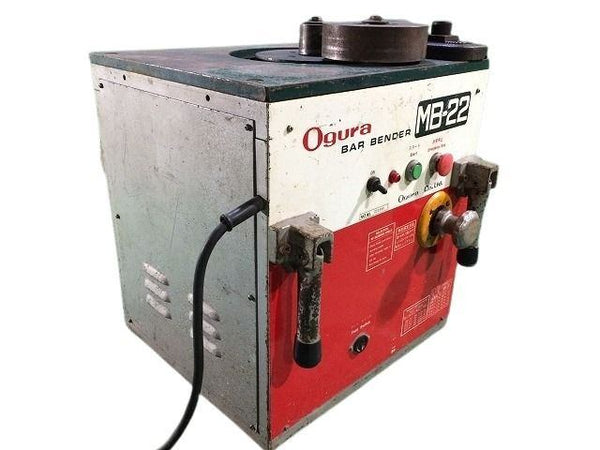 ☆中古品☆OGURA オグラ 100V バーベンダー MB-22 カラー3個＋ローラー3個付 大型 可搬用鉄筋曲げ機 鉄筋ベンダー - 3