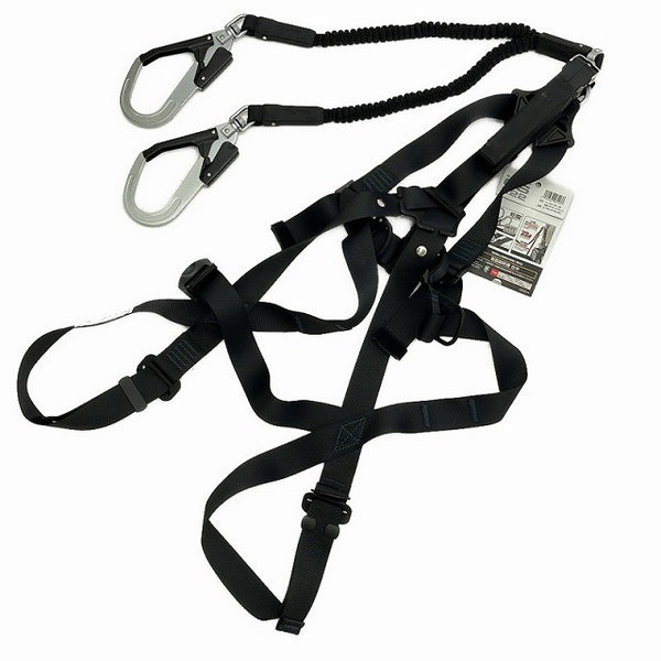 ☆未使用品☆TAJIMA タジマ ランヤード一体型フルハーネス A1GSLJR-WL2BK 蛇腹 ダブルランヤード Lサイズ 墜落防止用器具130851 - 3