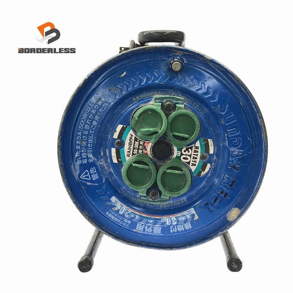☆中古品☆HATAYA ハタヤ 畑屋 100V 30m サンデーレインボーリール SG-30K 屋外用 防雨型 電工ドラム コードリール 延長コード134869 - 1