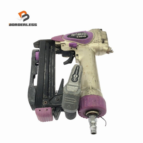 ☆中古品☆HITACHI 日立工機 常圧/一般圧 エアタッカー N2504M ケース付 ステープル幅4mm 長さ25mm エアータッカー エア工具123008 - 1