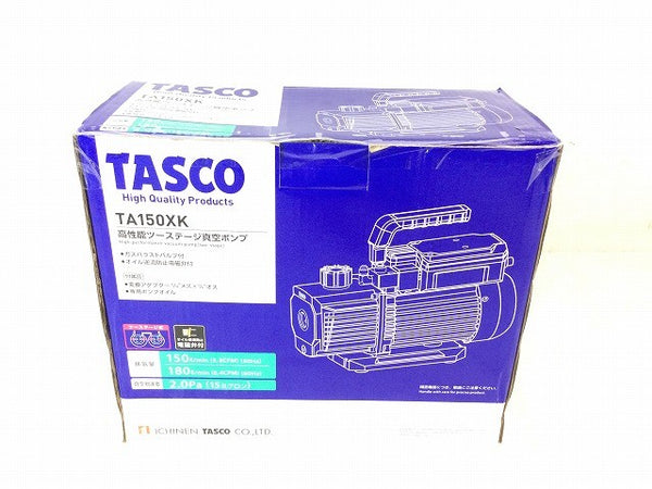 ☆未使用品☆ TASCO オイル逆流防止弁付高性能ツーステージ真空ポンプ TA150XK 黒/ブラック エアコン/空調冷凍機器工事 イチネン117603 - 7