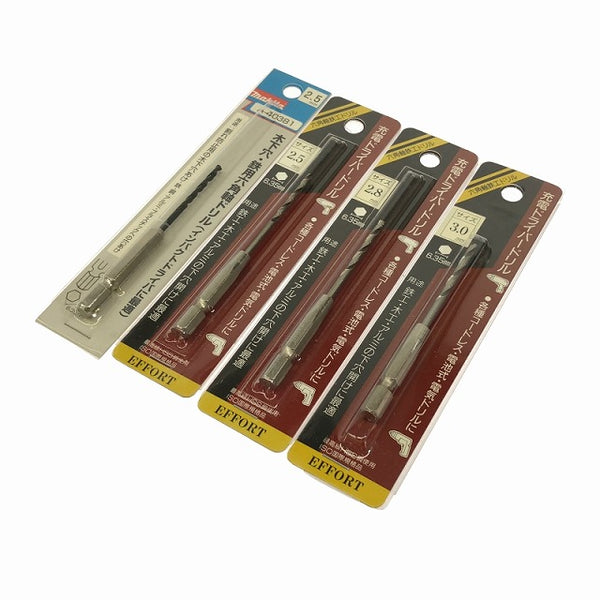 ☆未使用品☆EFFORT エホート 六角軸鉄工ドリル 2.5mm 9本 2.8mm 5本 3.0mm 4本 鉄工 アルミ 木工 下穴開け109024 - 2