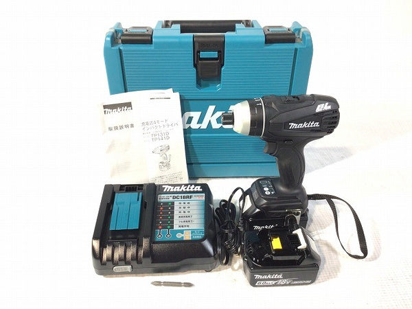☆未使用品☆makita マキタ 18V 4モードインパクトドライバー TP141DRGXB 黒 バッテリ2個(18V6.0Ah) 充電器 ケース付 コードレス - 3