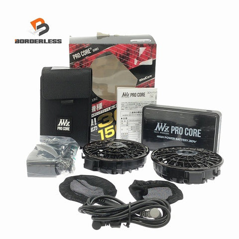 ☆未使用品☆workman ワークマン WindCore ウィンドコア 30Vバッテリーファンセット ブラック WZ4690 空調服用ファン128627