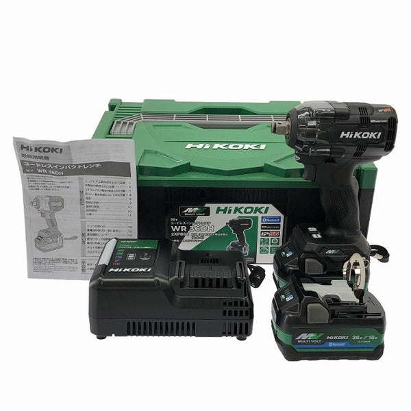☆未使用品☆HiKOKI ハイコーキ 36V コードレスインパクトレンチ WR36DH(2XPBSZ) ストロングブラック フルセット 充電式133107 - 3