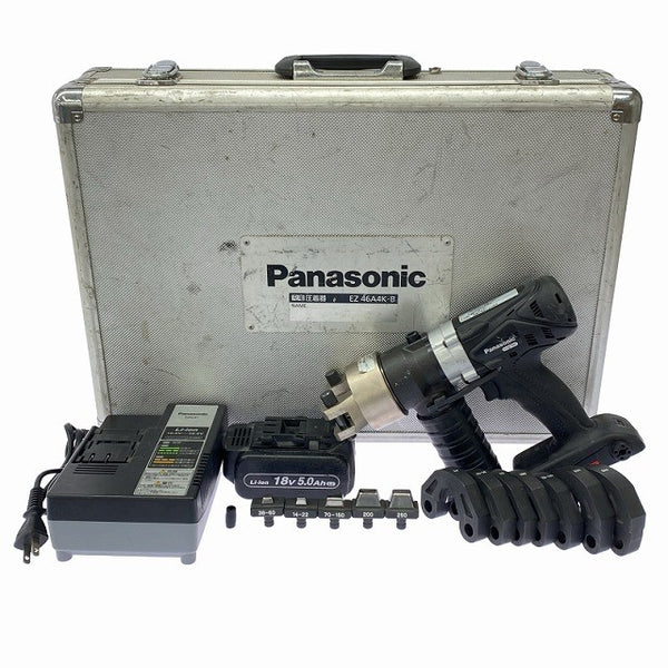 ☆比較的綺麗☆Panasonic パナソニック 14.4V/18V 充電圧着器 EZ46A4K-B バッテリ1個 充電器 ダイス付 圧着機 ケーブルカッター128481 - 3