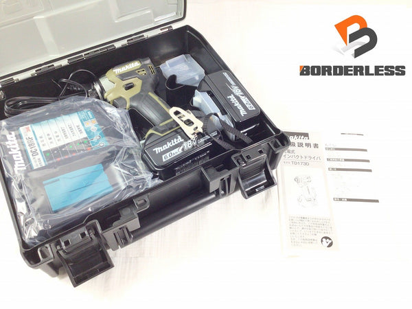 ☆未使用品 ケース不良☆makita マキタ 18V 充電式インパクトドライバ TD173DRGXO オリーブ バッテリー2個(18V 6.0Ah)充電器135483 - 2