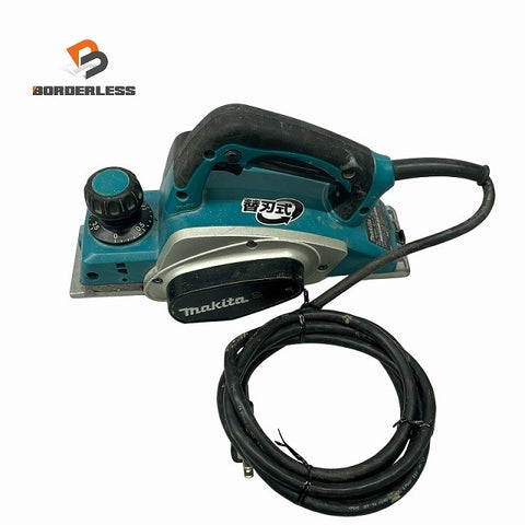 ☆中古品☆makita マキタ 100V 82mm 電気カンナ KP0800A コード式 替刃式 電気かんな 電動カンナ 電動かんな 木材加工 電動工具124900