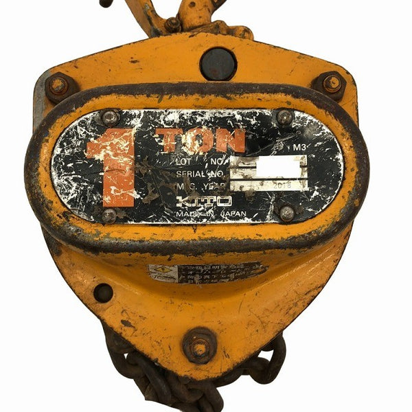 ☆中古品2個セット☆KITO キトー チェーンブロック M3形 CB010 荷重1.0ton/1ton 揚程2.5m 手動式 チェンブロック 吊り具 荷揚げ機135684 - 8