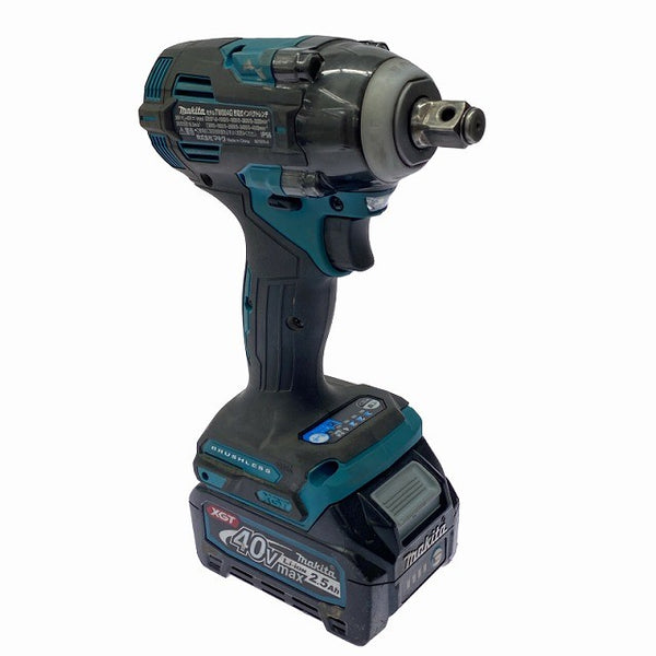 ☆中古品☆makita マキタ 40Vmax 充電式インパクトレンチ TW004GRDX バッテリ2個(2.5Ah) 充電器 ケース付 320N･m コードレス129051 - 5