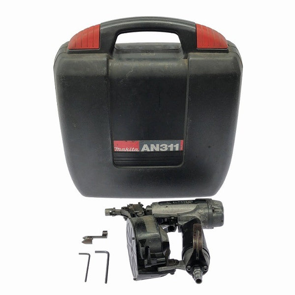 ☆中古品☆makita マキタ 38mm エア釘打機 AN311 ケース付 エア釘打ち機 ロール釘打機 ロール釘打ち機 コイルネイラ123398 - 3