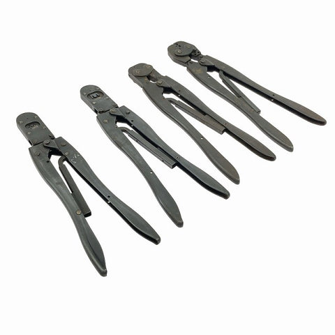 ☆中古品4点セット☆AMP 手動式圧着工具 20-14(0.5-2.3)TYPE-F/型不明/722560-1×2 圧着ペンチ ハンドプレス ハンドツール124934 - 0