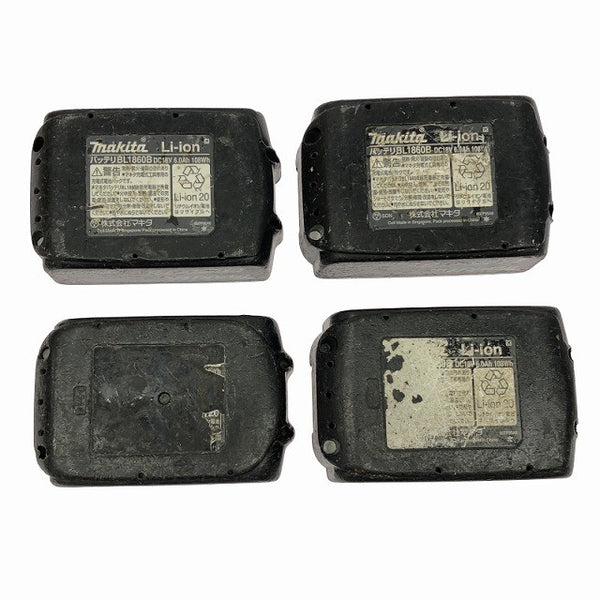 ☆中古品4個セット☆ makita マキタ 18V 6.0Ah 純正リチウムイオンバッテリー BL1860B LITHIUM-ION 雪/飛行機マーク133422 - 10