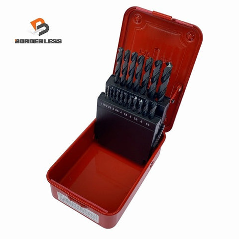 ☆未使用品☆MITSUBISHI 三菱 DIA EDGE 鉄工ドリルセット 1-10mm SET19 19本組 ケース付 ストレートドリル ドリルビット124481