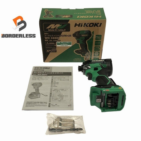 ☆未使用品☆HIKOKI ハイコーキ 36V インパクトドライバー WH36DD(NNL) 本体のみ アグレッシブグリーン 充電式 バッテリー式125749