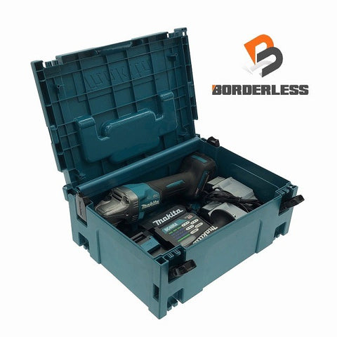☆中古品☆makita マキタ 40Vmax 100mm 充電式ディスクグラインダ GA009GRDX 青/ブルー 本体+バッテリー2個(4.0Ah)充電器+ケース114833 - 0