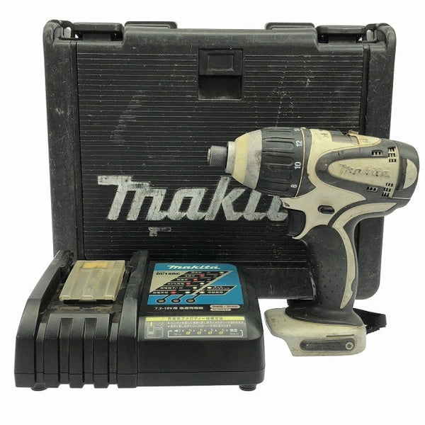 ☆中古品☆makita マキタ 14.4V 充電式4モードインパクトドライバー TP130D 白 充電器 ケース付 コードレス123399 - 3