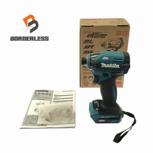 ☆未使用品☆makita マキタ 40Vmax 充電式インパクトドライバー TD003GZ 青/ブルー 本体のみ コードレス バッテリー式130013 - 1