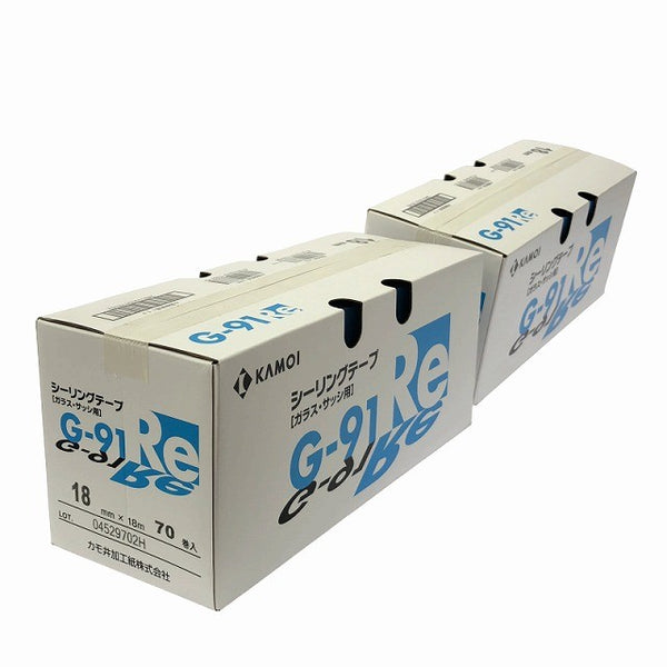 ☆未使用2ケースセット☆KAMOI カモ井加工紙 シーリングテープ G-91Re 18mm×18m 70巻 ガラス・サッシ用130467 - 4