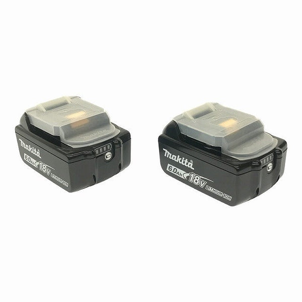 ☆未使用品 2個セット☆makita マキタ 18V 6.0Ah 純正リチウムイオンバッテリー BL1860B 急速 残量 蓄電 LITHIUM-ION 雪/飛行機 116103116103 - 5