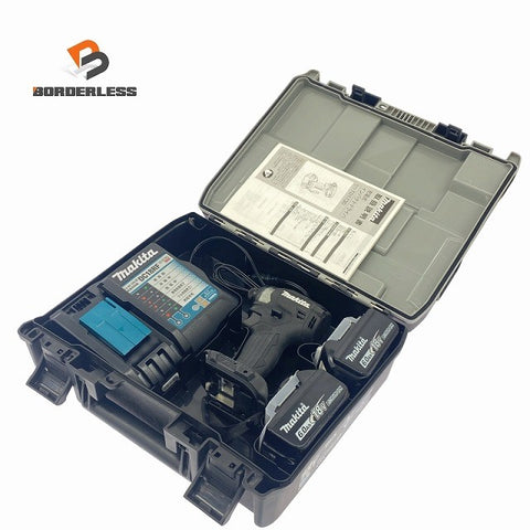 ☆美品☆makita マキタ 18V 充電式インパクトドライバ TD173DRGXB 黒/ブラック バッテリー2個(18V 6.0Ah) 充電器 ケース付119073