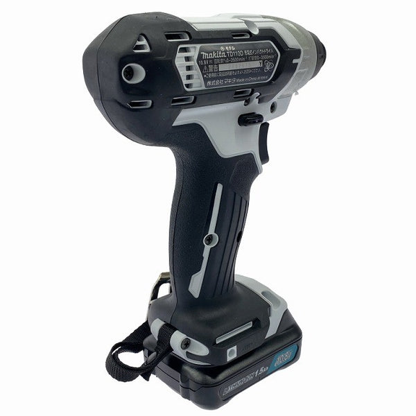 ☆未使用品☆makita マキタ 10.8V 充電式インパクトドライバ TD110DSHSW 白 バッテリー1個(10.8V 1.5Ah) 充電器 ソフトケース付129729 - 6