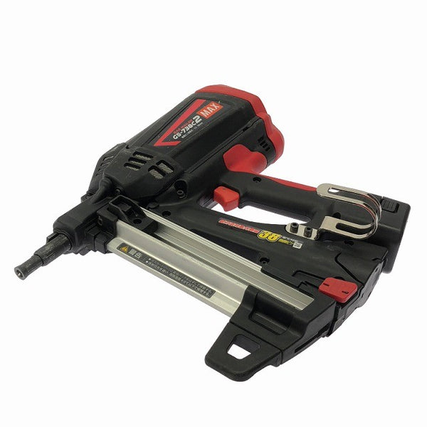 ☆比較的綺麗☆MAX マックス ガスネイラ GS-738C2 バッテリ2個(6V1.5Ah) 充電器 ケース付 充電式 ガス式鋲打ち機 ガスピンネイラ129592 - 4